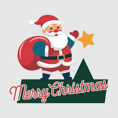 Santa's Merry Christmas Magic vector artwork