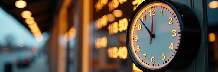 A close-up of a clock against a vibrant background representing the urgency and timing essential in the stock market.