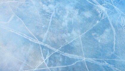 top view of Ice texture with small cracks