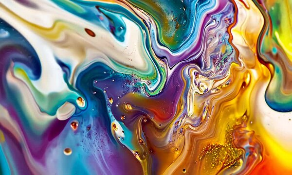 Slow motion VDO of Creative Explosion of Paint Swirling in Water