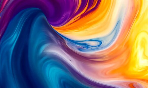 Slow motion VDO of Creative Explosion of Paint Swirling in Water