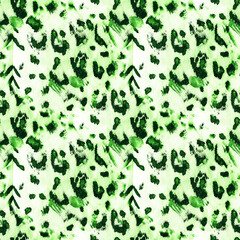 Modern Line Art. Black Animal Textiles Leopard.