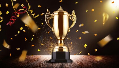 Champion Winner Cup &ndash; 3D Gold Soccer Trophy for Tournament Victory