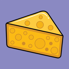 Cheese vector icon illustration.