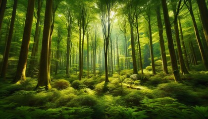 Obraz premium Close-up of trees in a tropical forest.