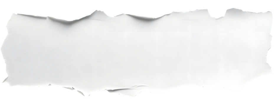 White ripped paper torn edges strips isolated on black background