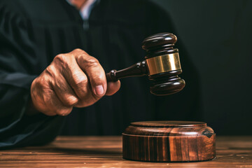 Judge's Gavel Close Up