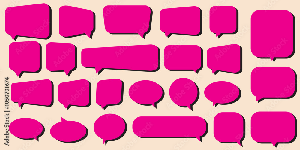 Aufkleber big set of speech bubbles. collection of colorful speech balloon, chat bubble or dialog boxes on whi