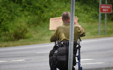 Begging Besides the Highway