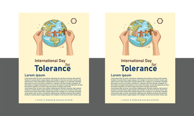 Simple flat victor International Day for Tolerance design