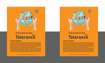 Simple flat victor International Day for Tolerance design