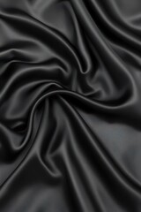 Fototapeta premium black satin fabric with folds
