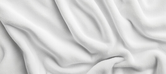 Obraz premium white cotton fabric towel texture abstract background, Ai