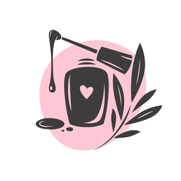 recommend clip art: Nail studio logo. Nail polish. Minimalistic vector illustration for beauty salon