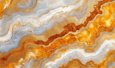 Fototapeta premium Golden Marble Pattern Texture Background with Shine and Intricate Veining - Elegant and Luxurious Design Element for Artistic and Interior Design, Generative AI