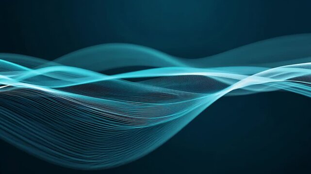 Highquality animation swirling flowing data lines abstract background utilizing depth field ambient occlusion added realism perfect conveying technological futuristic es 4K light wave flow swirl ray