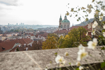 a view onto the city of Prague