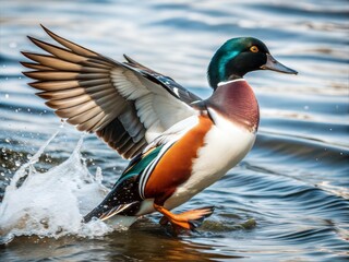 Obraz premium Duck Walking on Grass