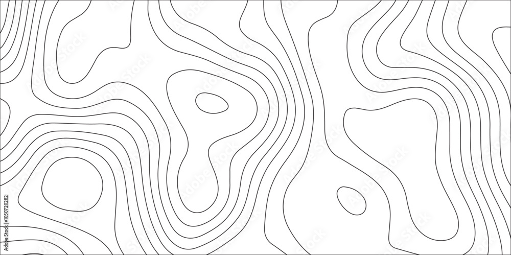 Poster abstract design with seamless pattern with lines topographic map. geographic mountain relief. retro 