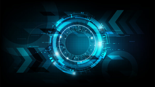 Abstract futuristic electronic circuit technology background, vector illustration