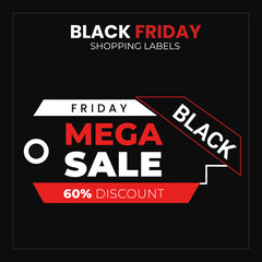 Flat black Friday sale background design