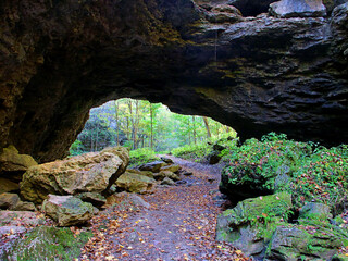 Maquoketa Caves Natural Bridge in Iowa