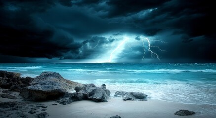 Obraz premium A dam breaking with high water and stormy weather