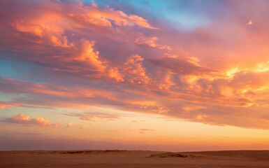 Fototapeta premium beautiful orange sky