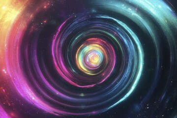 Obraz premium Cosmic Swirl: Abstract Galaxy Art