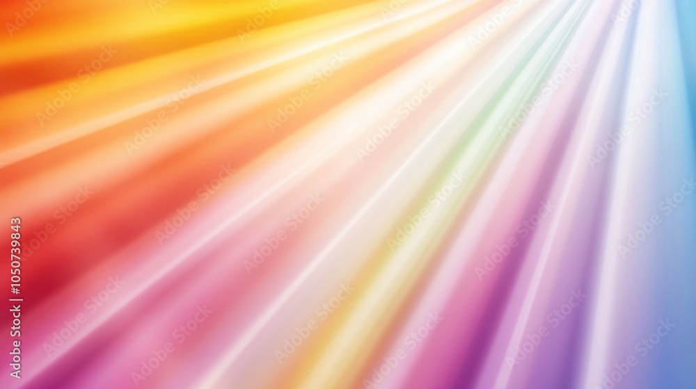 Poster radiant spectrum of colorful light beams creating a vibrant and dynamic visual effect, ai