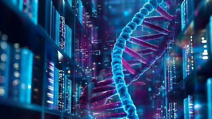A Virtual DNA Library Showcasing Massive Digital Archives and the Future of Data Storage