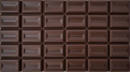 Naklejka premium chocolate background , close up of a milk chocolate bar consisting of several rectangular pieces arranged in a grid.