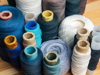 Spools of Thread in Assorted Colors: The perfect accessory for sewing projects, crafts and creating...