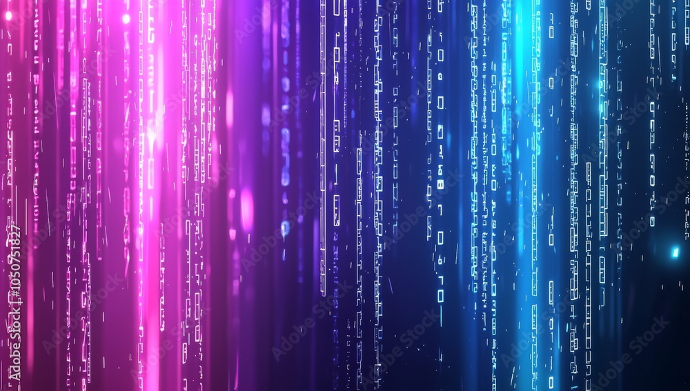 Poster Digital Background Featuring Interconnected Nodes and Data Streams Representing the Global Network of Cyber Security