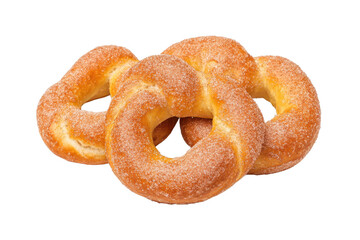 Delicious donuts with a golden brown, sugary coating.