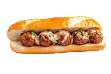 Delicious meatball sub sandwich.