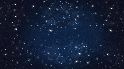 Fototapeta premium Stunning Starry Night Sky Bright Twinkling Stars Deep Navy Background - Perfect Digital Media, Event Decor, Celestial-Themed Designs