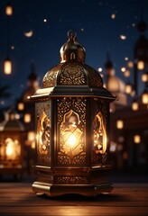 lantern with bokeh 
