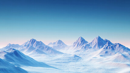 Obraz premium serene and tranquil winter landscape with snow covered mountain range