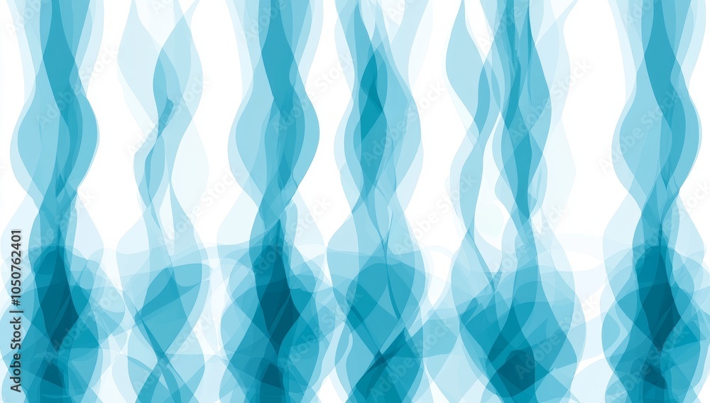 Aufkleber blue and white background with glass vertical columns and curved chevron lines stacked in abstract g