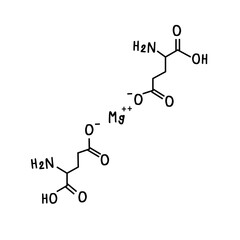 chemical structure of Magnesium diglutamate.png