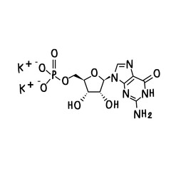 chemical structure of Dipotassium Guanylate.svg