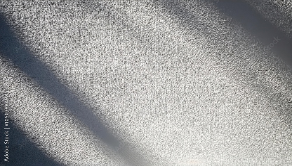Aufkleber Textured Plaster Wall with Soft Diagonal Light Shadow. Minimalist Stucco Surface Background for Interior Design, Architectural Visualization, and Abstract Aesthetic Projects