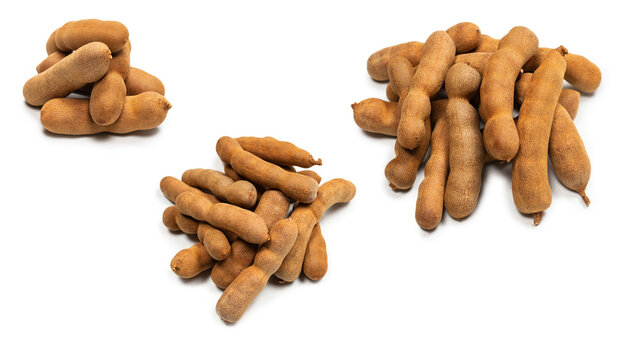 Sweet tamarind isolated on white background.