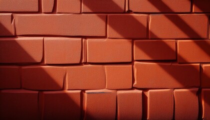 Warm Sunlit Texture on Weathered Terracotta Wall with Dramatic Shadows. Ideal for Rustic Backgrounds, Mediterranean Aesthetics, Architectural Themes, and Texture-Based Design Projects