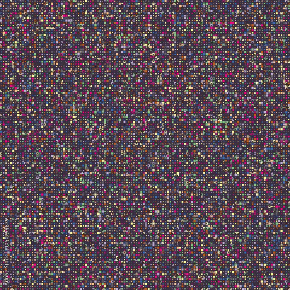 Poster seamless background pattern featuring various style squares in multiple colors. muted shades of purp