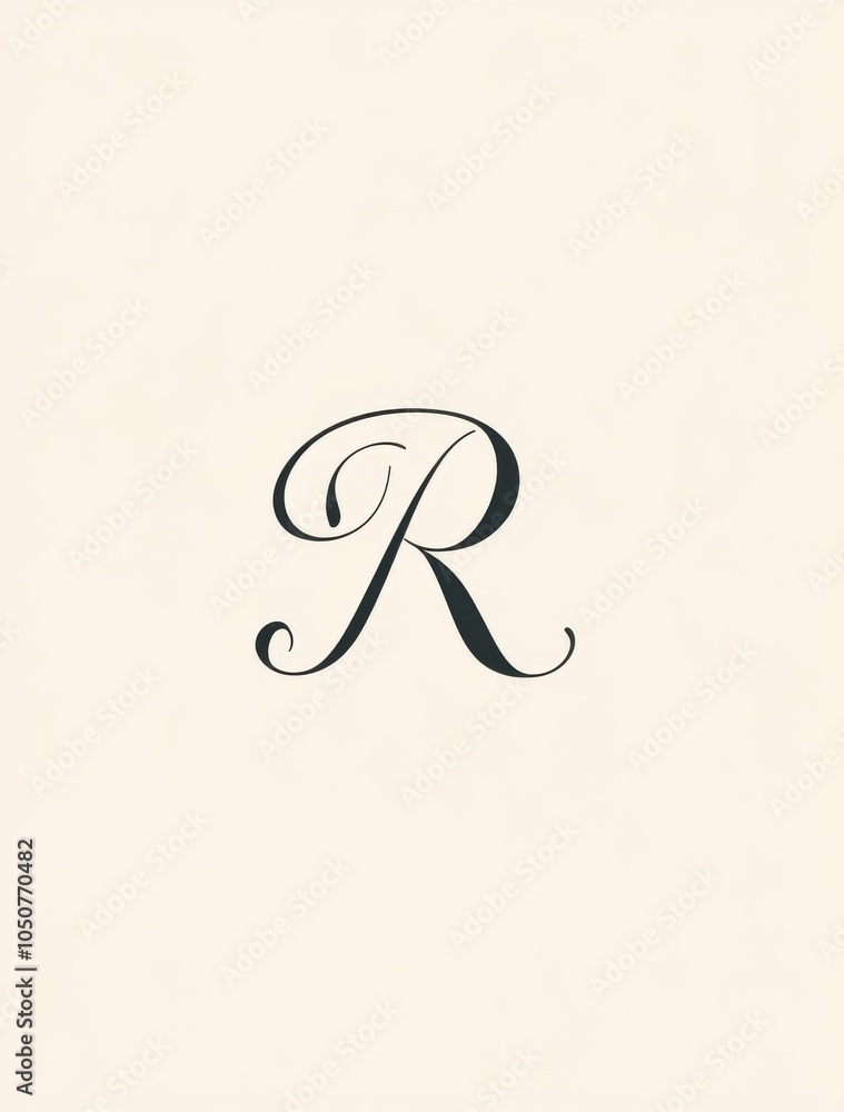 Poster minimalist logo design featuring the letter 