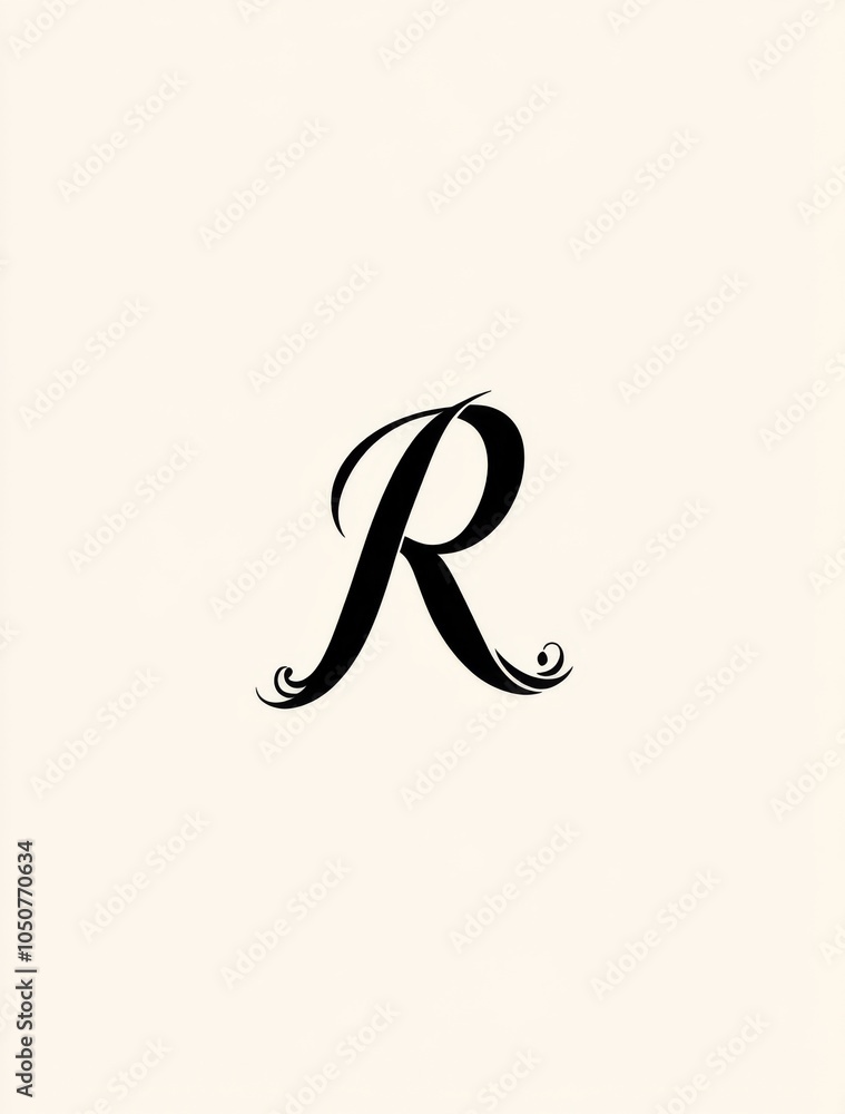 Poster minimalist logo design featuring the letter 