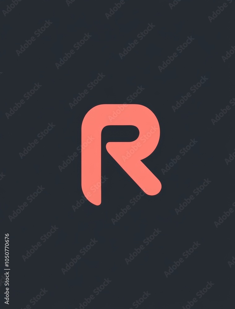 Poster minimalist logo design featuring the letter 