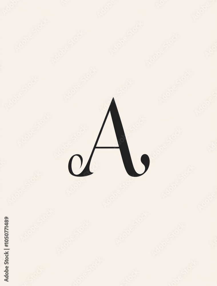 Poster minimalist logo design featuring the letter 